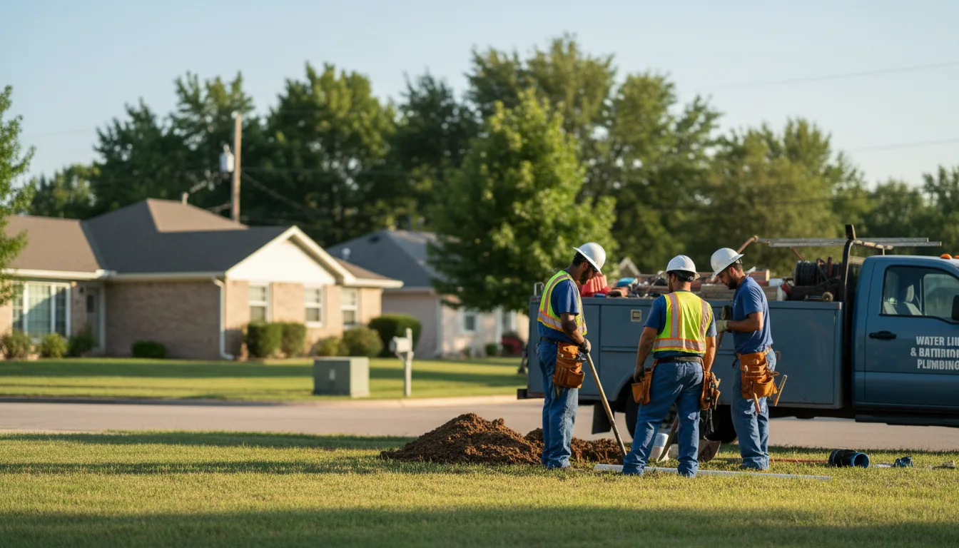 Residential water line and bathroom plumbing service in Ardmore, AL